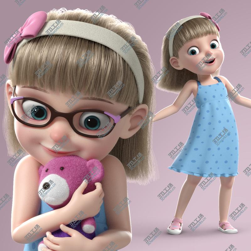 images/goods_img/20210113/3D Cartoon Girl Rigged/1.jpg